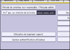 Illustration de l'écran du panneau de commande