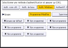 Illustration de l'écran du panneau de commande