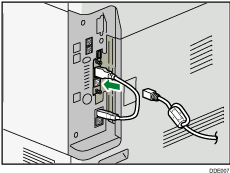 Illustrazione del collegamento del cavo Ethernet