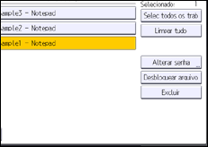 Ilustração da tela do painel de operação