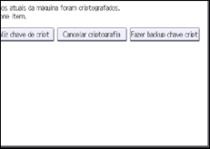 Ilustração da tela do painel de operação