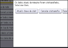 Ilustração da tela do painel de operação