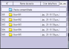 Ilustração da tela do painel de operação