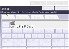 Ilustração da tela do painel de operação