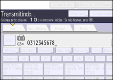 Ilustração da tela do painel de operação