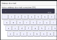 Ilustração da tela do painel de operação