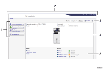 Ilustração com números da tela do navegador da Web