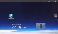 Ilustração da tela do painel de operação