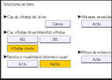 Il·lustració de pantalla del panell d'operacions