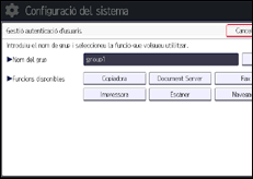 Il·lustració de pantalla del panell d'operacions