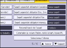 Il·lustració de pantalla del panell d'operacions