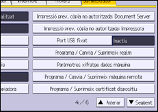 Il·lustració de pantalla del panell d'operacions