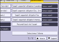 Il·lustració de pantalla del panell d'operacions