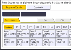 Il·lustració de pantalla del panell d'operacions