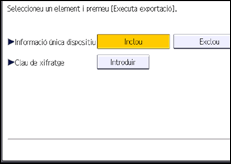 Il·lustració de pantalla del panell d'operacions