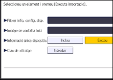 Il·lustració de pantalla del panell d'operacions