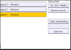 Il·lustració de pantalla del panell d'operacions