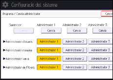 Il·lustració de pantalla del panell d'operacions