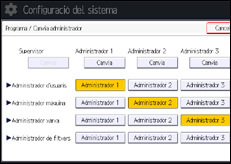 Il·lustració de pantalla del panell d'operacions