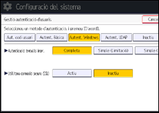 Il·lustració de pantalla del panell d'operacions