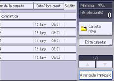 Il·lustració de pantalla del panell d'operacions