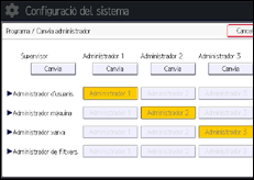 Il·lustració de pantalla del panell d'operacions