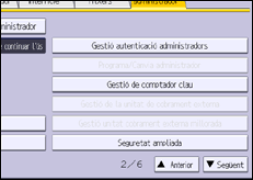Il·lustració de pantalla del panell d'operacions