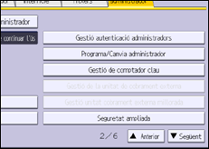 Il·lustració de pantalla del panell d'operacions