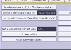 Il·lustració de pantalla del panell d'operacions