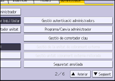 Il·lustració de pantalla del panell d'operacions