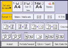 Il·lustració de pantalla del panell d'operacions