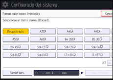 Il·lustració de pantalla del panell d'operacions