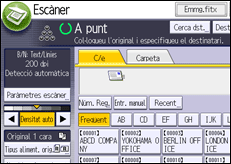 Il·lustració de pantalla del panell d'operacions