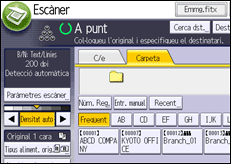 Il·lustració de pantalla del panell d'operacions