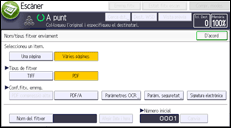 Il·lustració de pantalla del panell d'operacions