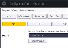 Il·lustració de pantalla del panell d'operacions