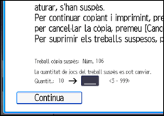 Il·lustració de pantalla del panell d'operacions