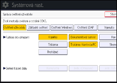 Ilustrace displeje ovládacího panelu