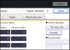 Ilustrace displeje ovládacího panelu