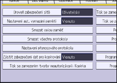 Ilustrace displeje ovládacího panelu