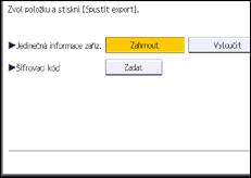 Ilustrace displeje ovládacího panelu