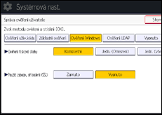 Ilustrace displeje ovládacího panelu