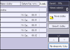 Ilustrace displeje ovládacího panelu