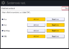 Ilustrace displeje ovládacího panelu