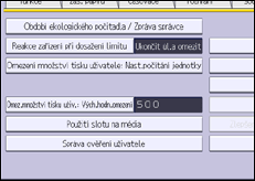 Ilustrace displeje ovládacího panelu