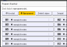 Ilustrace displeje ovládacího panelu