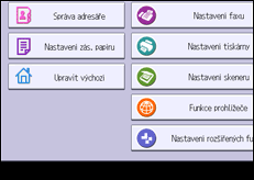 Ilustrace displeje ovládacího panelu