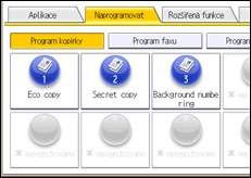 Ilustrace displeje ovládacího panelu