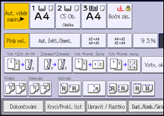 Ilustrace displeje ovládacího panelu
