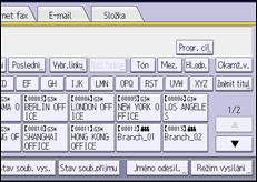 Ilustrace displeje ovládacího panelu